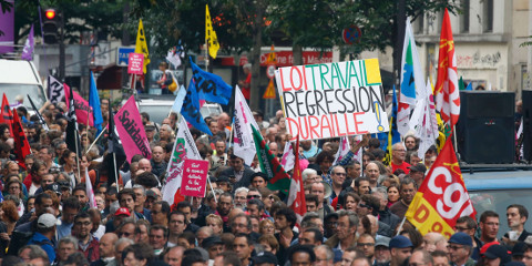 manifestação em frança